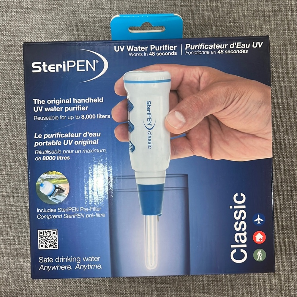 SteriPEN Classic UV Water Purifier, new in box